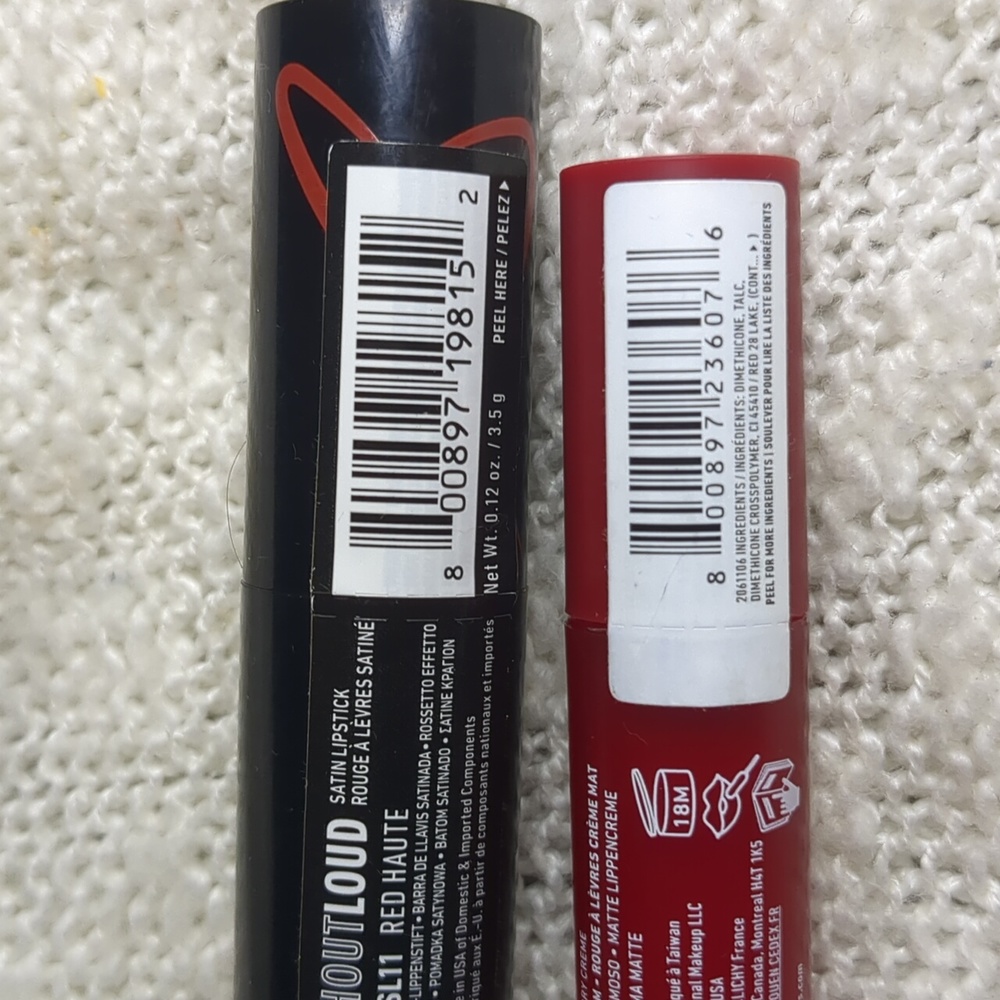 NYX Satin Lipstick in Red Haute and Smooth Whip Lip Balm in Cherry Creme Duo - Picture 7 of 9